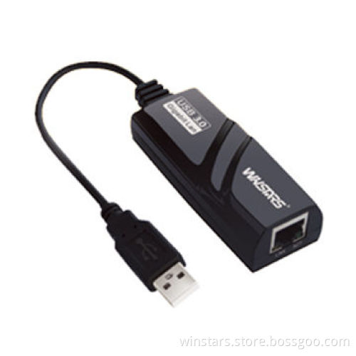 USB 2.0 Gigabit Ethernet Adapter, Supports Jumbo Packet of Up to 9KB
